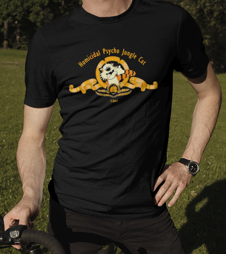 Homicidal Psycho Jungle Cat Calvin And Hobbes C&H T-Shirt