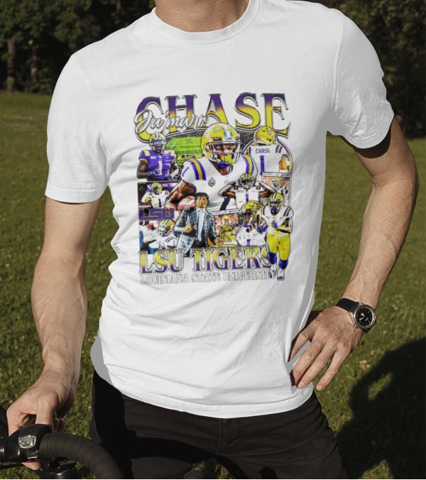Ja'marr Chase LSU Tigers Football Collage Louisiana State University T-Shirt