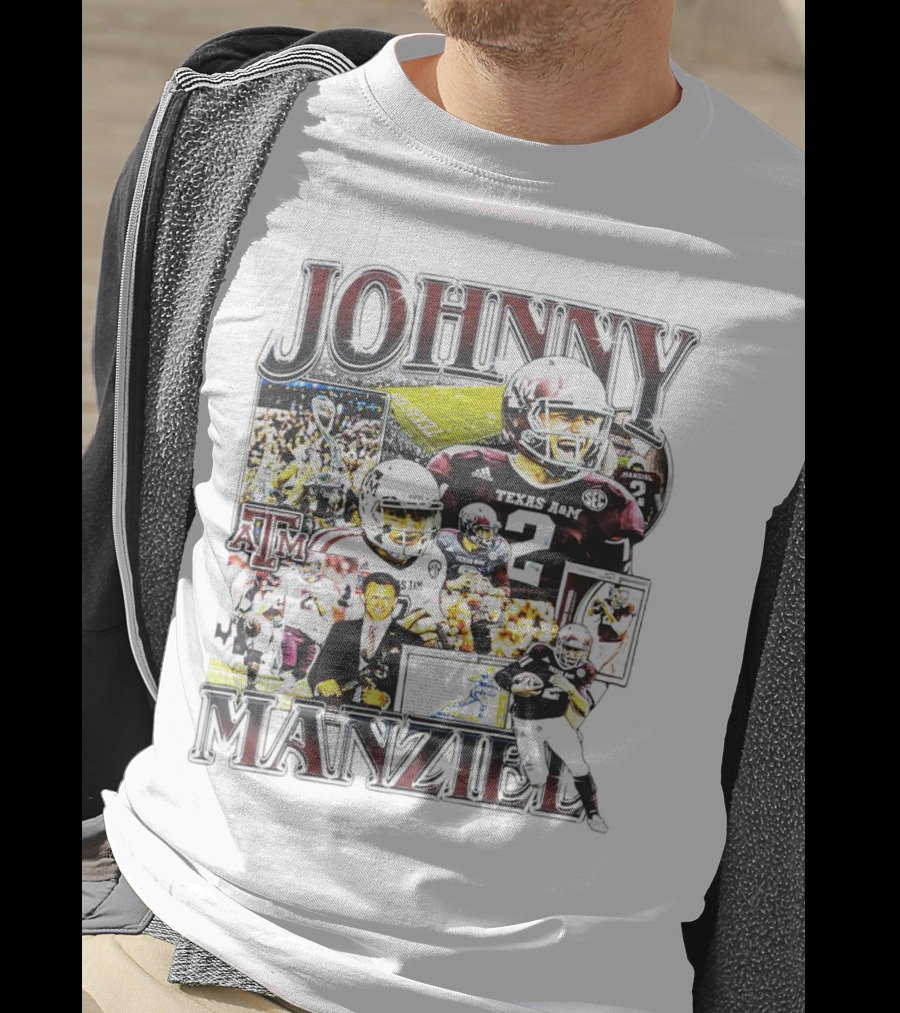 Johnny Manziel Texas A&M Aggies Football Highlights Collage T-Shirt