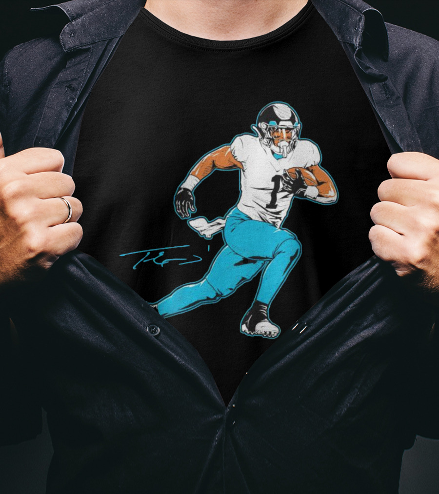 Travis Etienne Jacksonville Jaguars Signature Pose T-Shirt