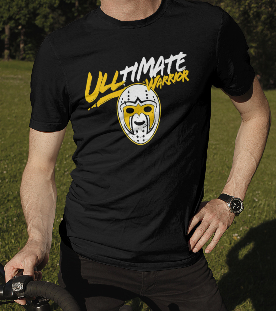 Boston Bruins Linus Ullmark Ultimate Warrior Mask T-Shirt