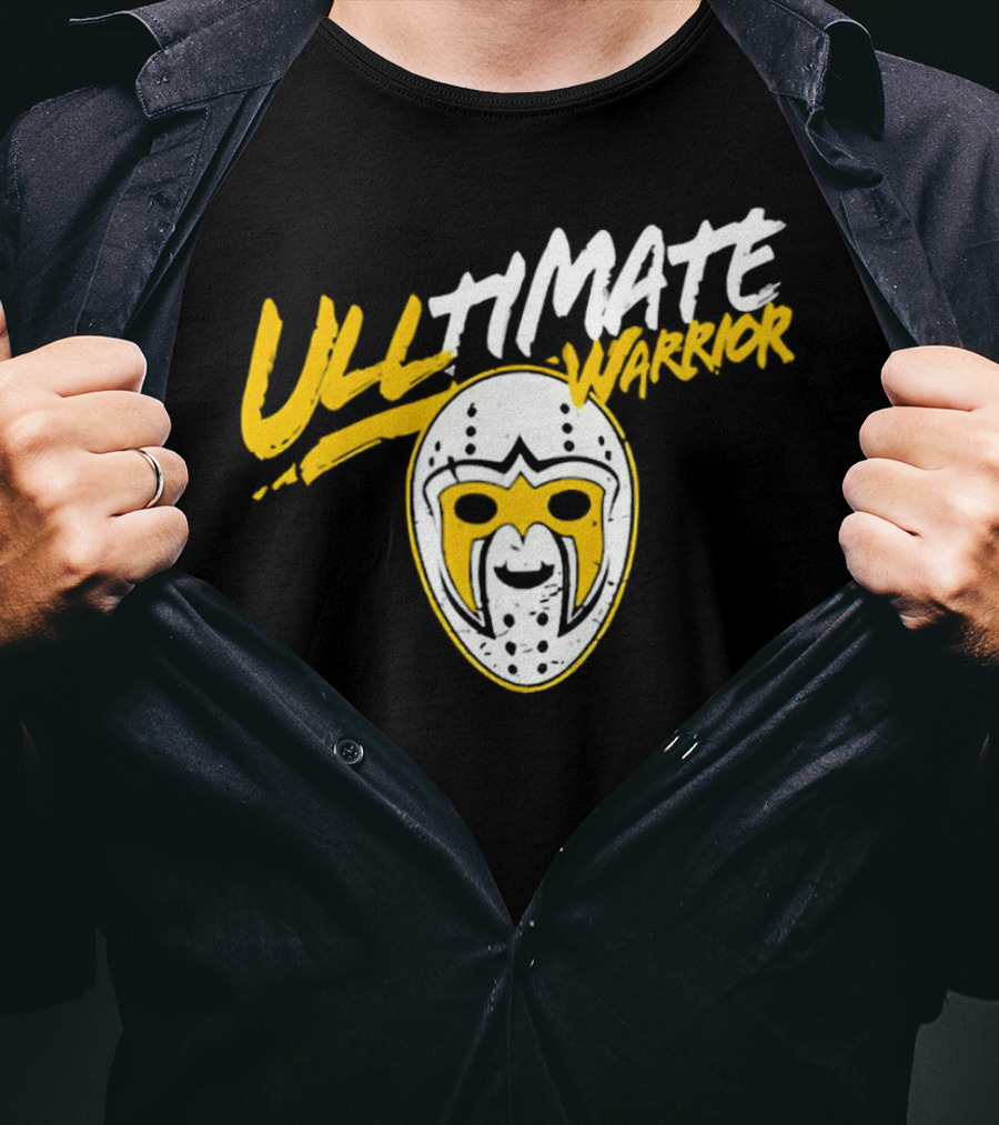 Boston Bruins Linus Ullmark Ultimate Warrior Mask T-Shirt