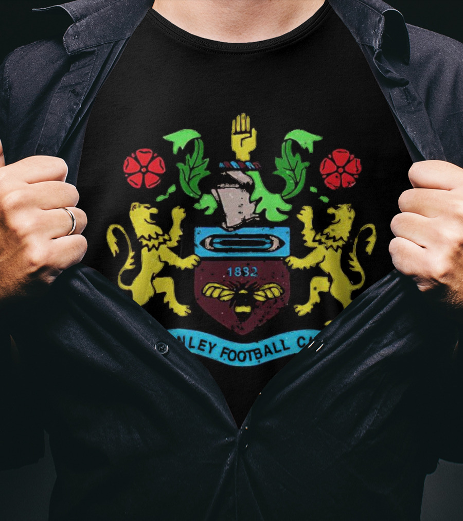 Burnley FC 1882 Crest Burnley Football Club Badge Emblem T-Shirt