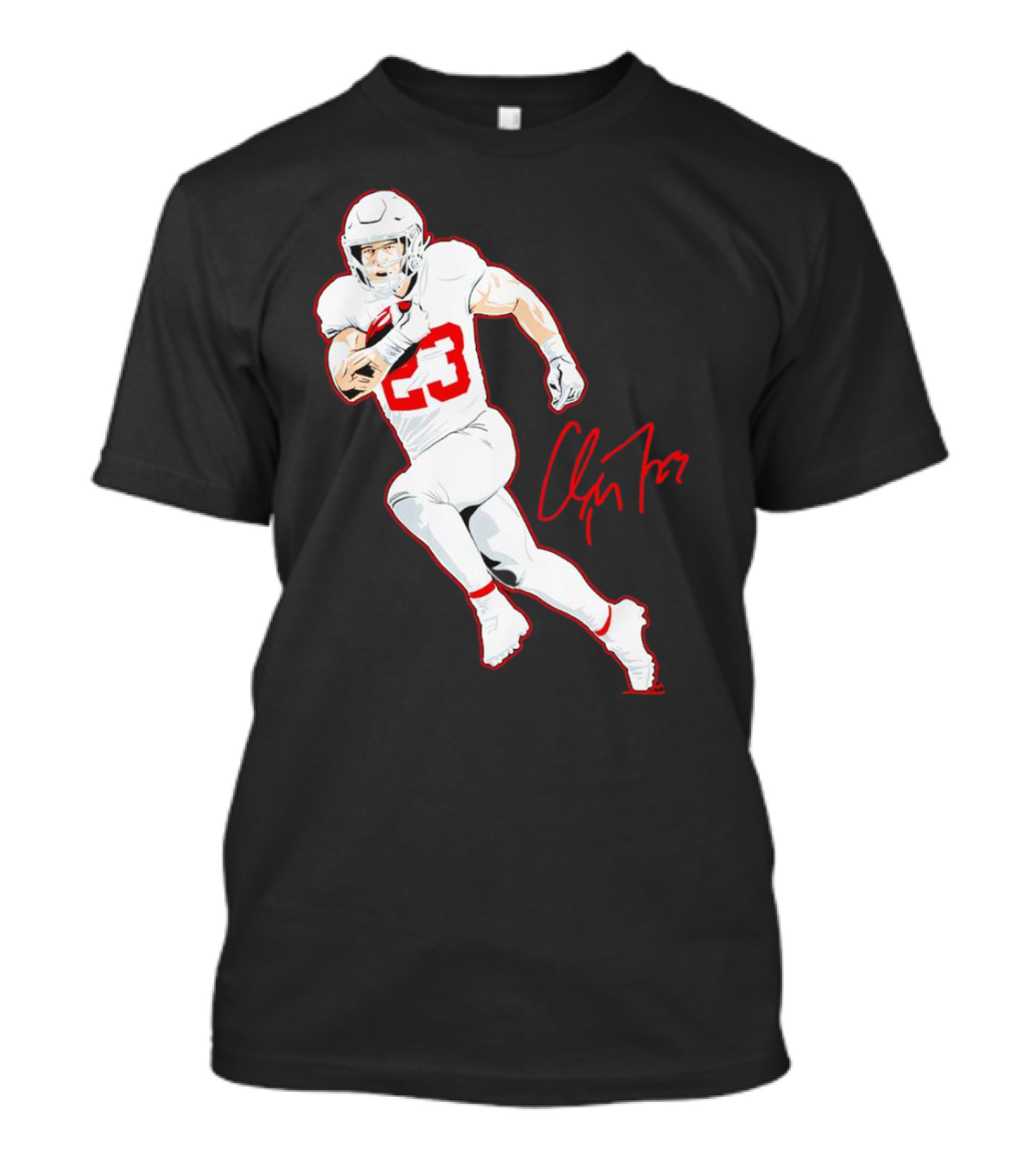 Christian McCaffrey 23 San Francisco 49ers Signature Pose T-Shirt