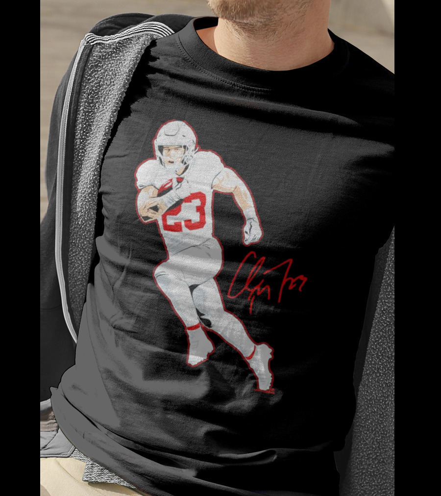 Christian McCaffrey 23 San Francisco 49ers Signature Pose T-Shirt