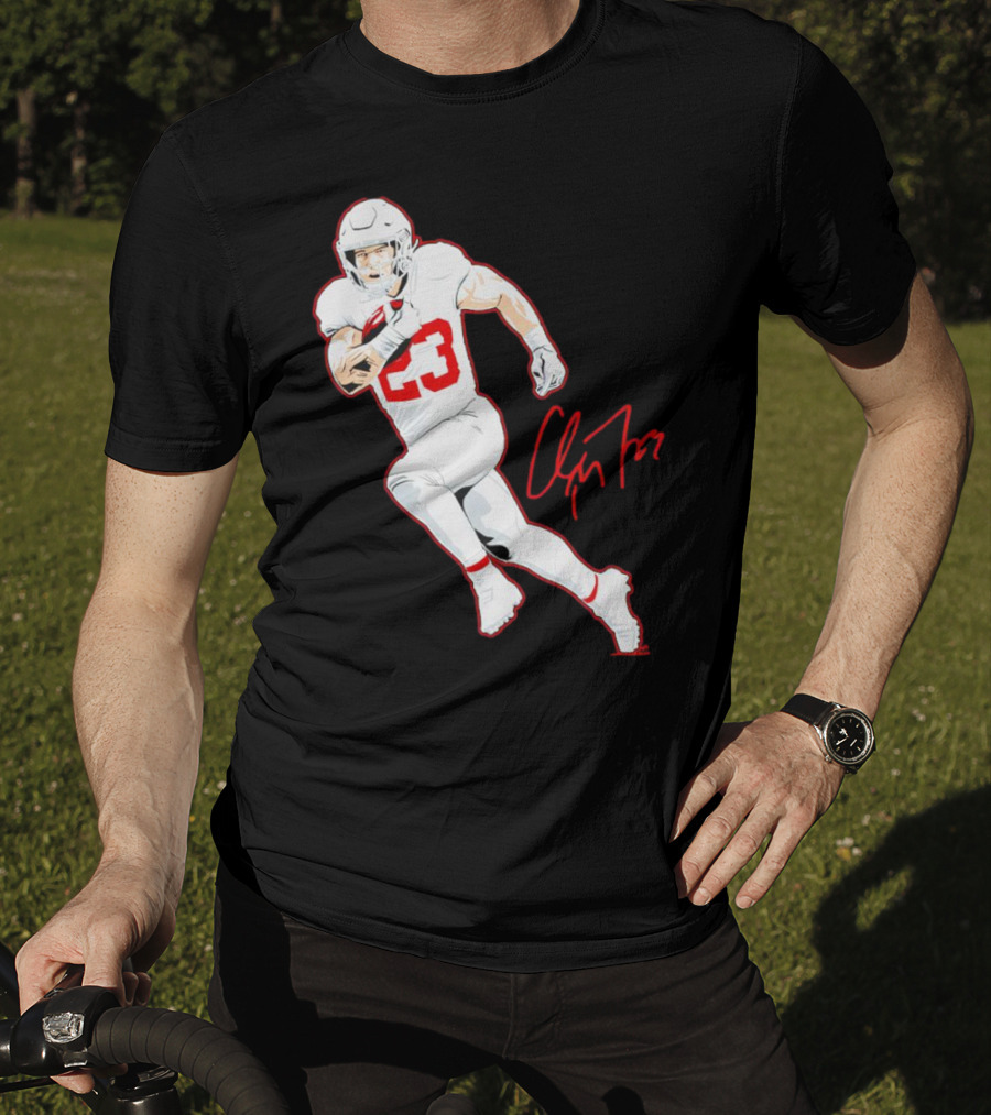 Christian McCaffrey 23 San Francisco 49ers Signature Pose T-Shirt