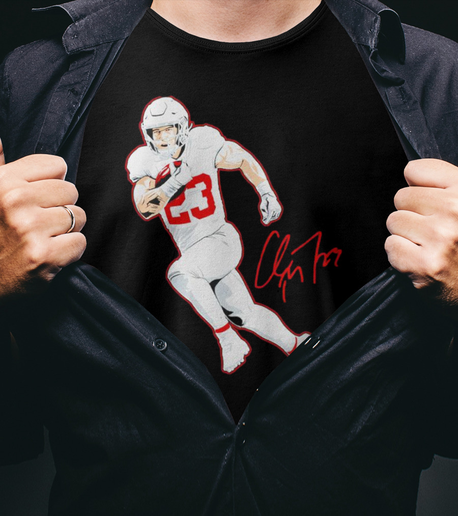 Christian McCaffrey 23 San Francisco 49ers Signature Pose T-Shirt