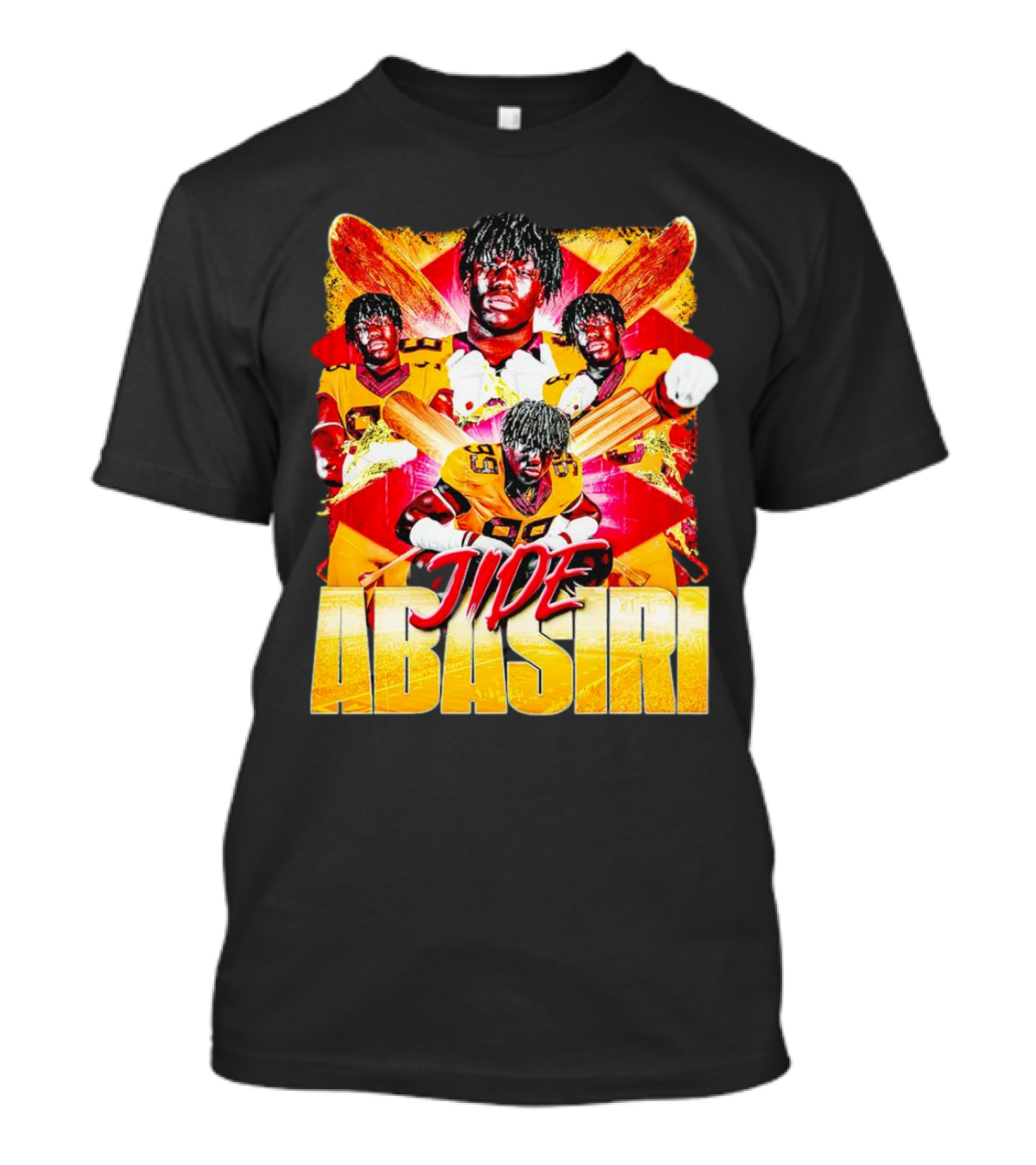Jide Abasiri Minnesota Golden Gophers Vintage Football Collage T-Shirt