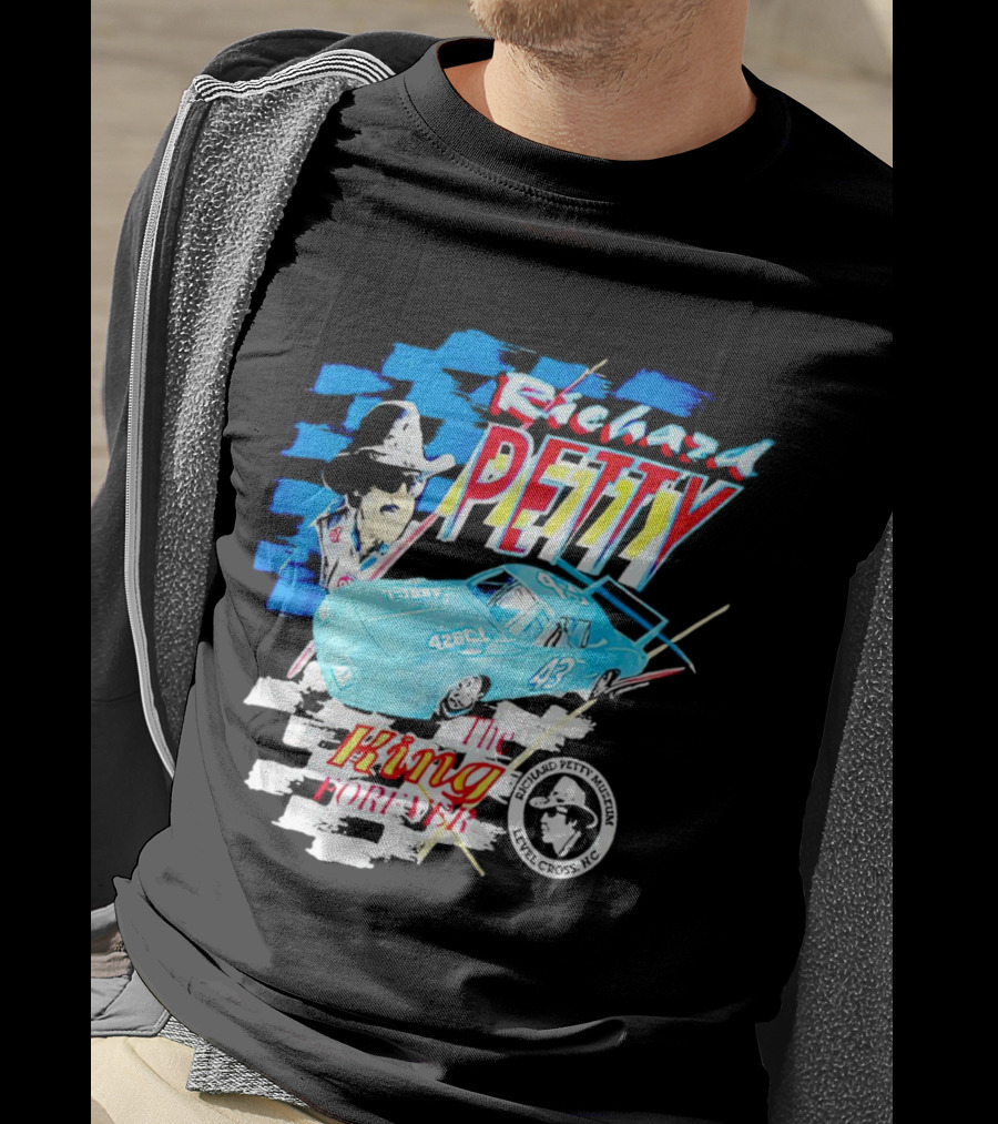 Richard Petty 43 The King Forever NASCAR Racing Legend Level Cross NC T-Shirt