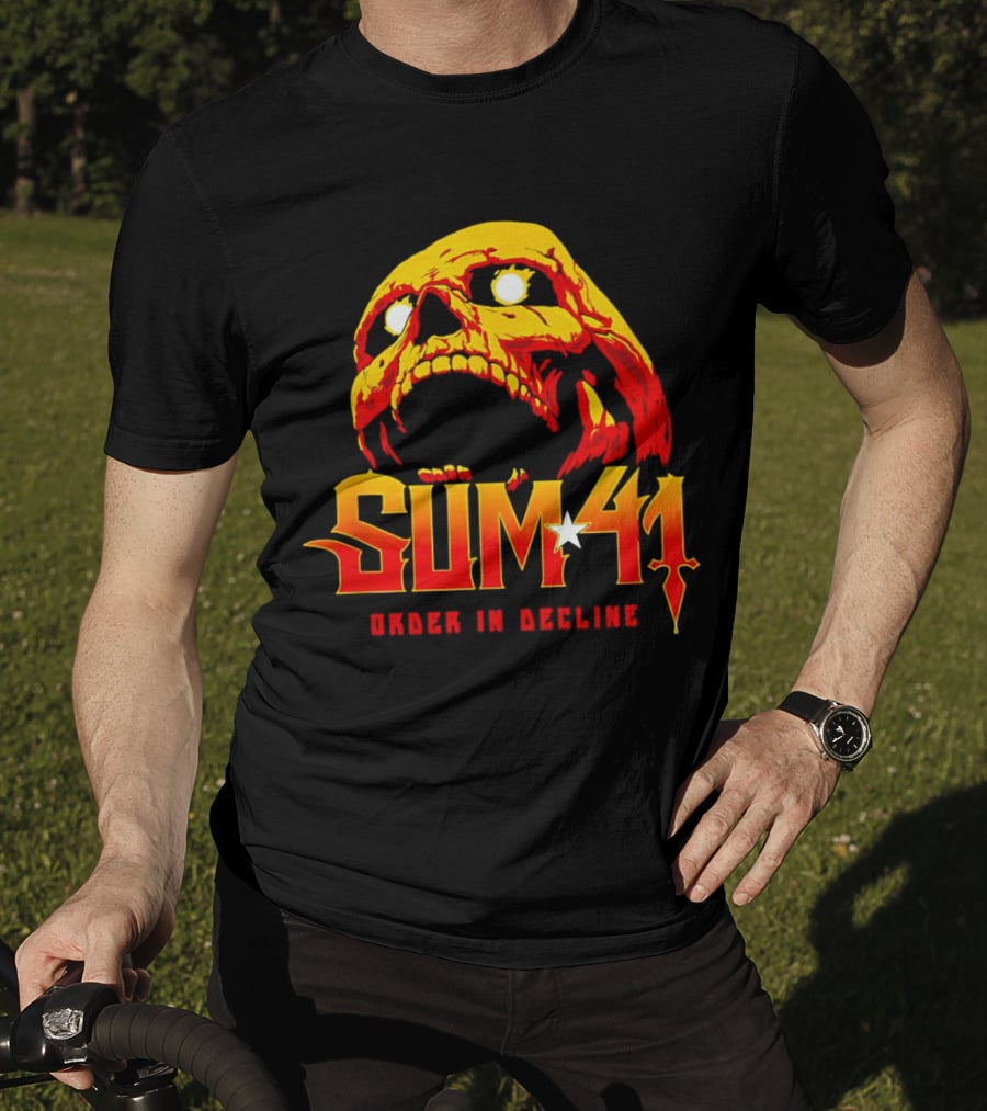 Sum 41 Order In Decline Skull Yellow Red T-Shirt