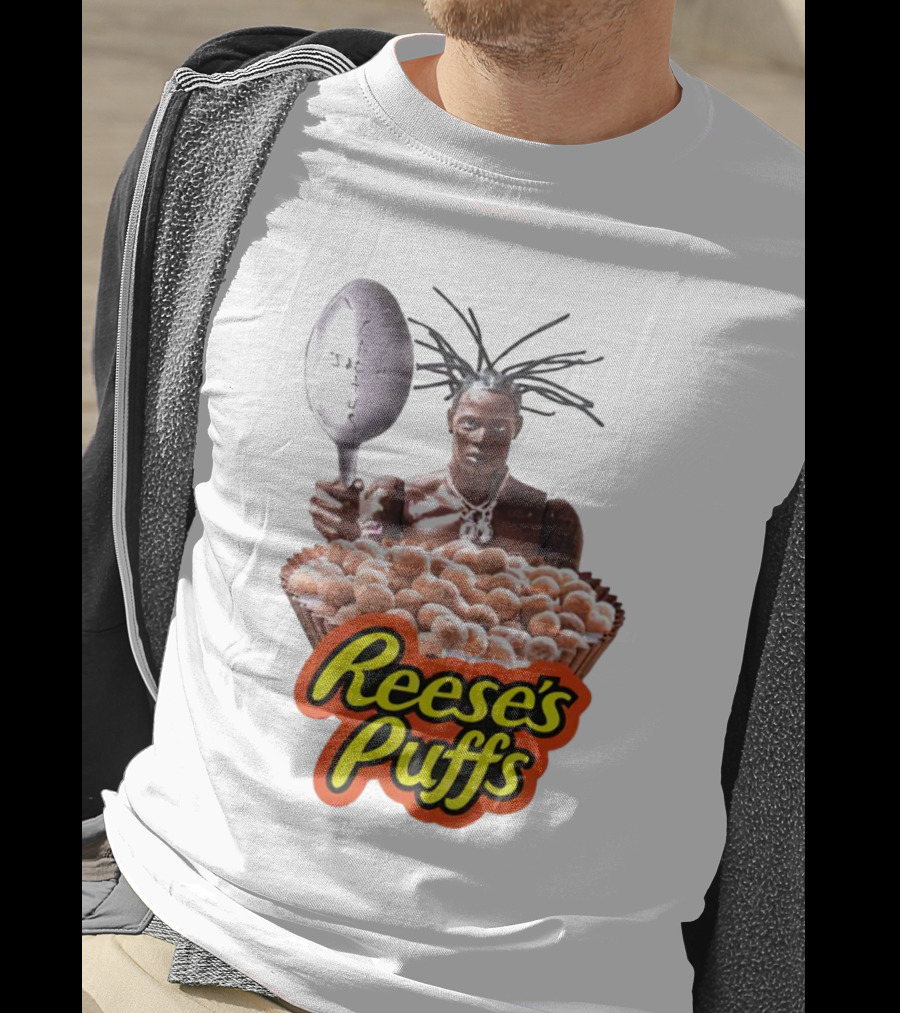 Travis Scott Reese's Puffs Cereal Spoon Branding T-Shirt