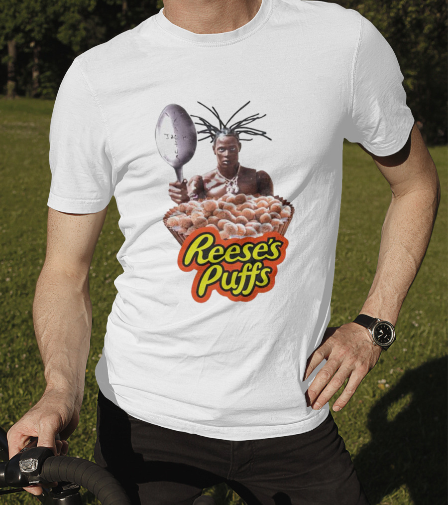 Travis Scott Reese's Puffs Cereal Spoon Branding T-Shirt