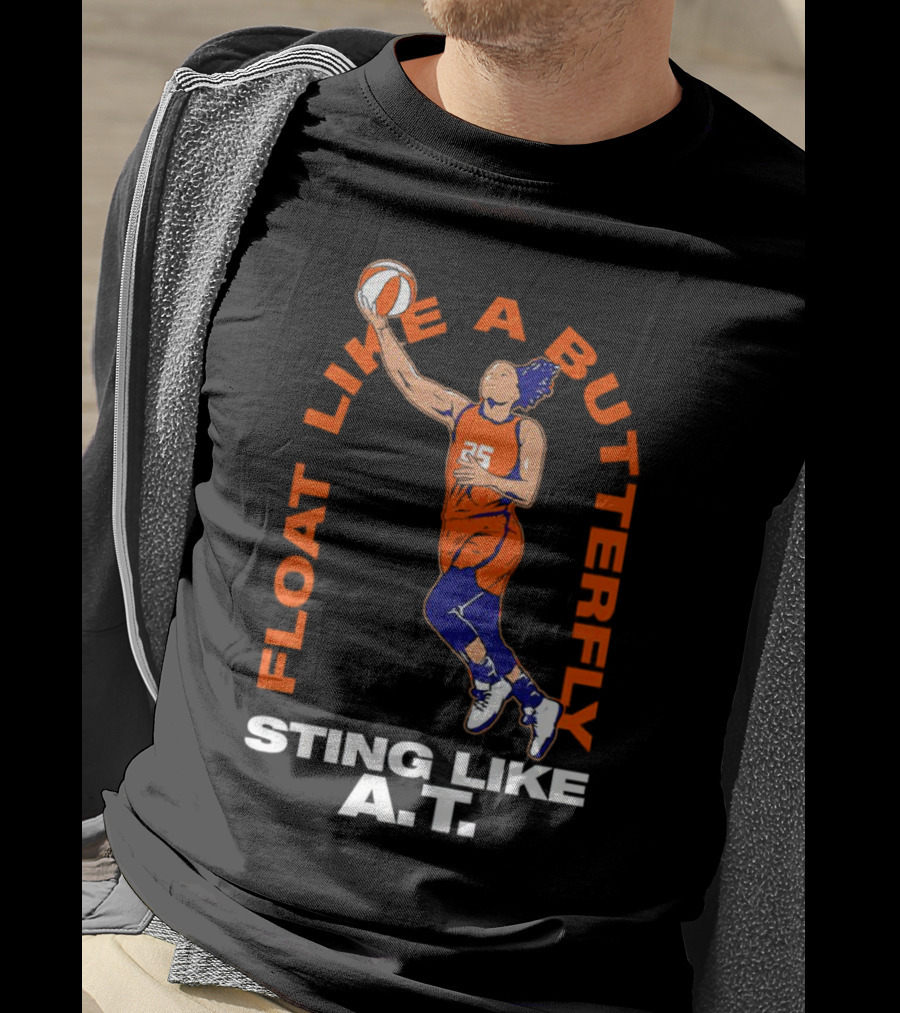 Alyssa Thomas Float Like A Butterfly Sting Like A.T. Connecticut Sun Basketball Player T-Shirt