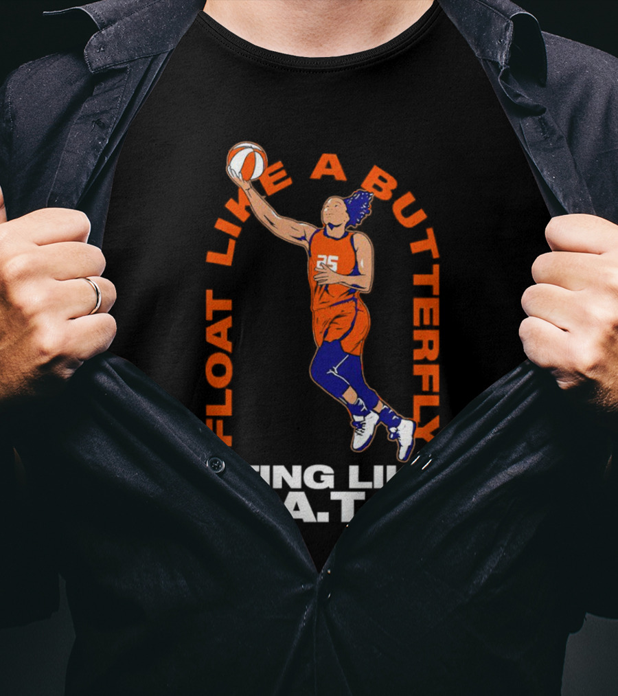 Alyssa Thomas Float Like A Butterfly Sting Like A.T. Connecticut Sun Basketball Player T-Shirt