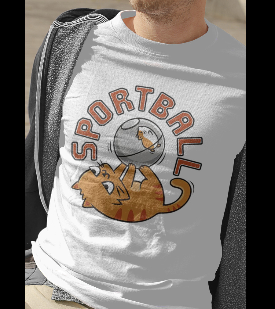 SPORTBALL A Cat Playing With A Hamster Ball T-Shirt