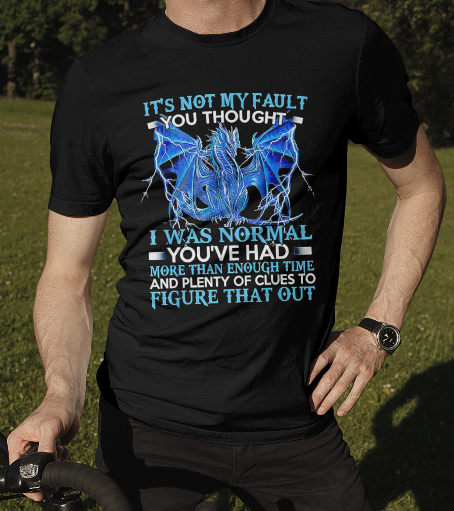It's Not My Fault You Thought I Was Normal You've Had More Than Enough Time And Plenty Of Clues To Figure That Out Dragon T-Shirt