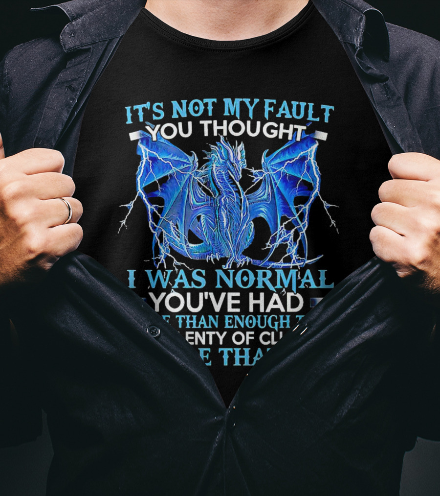 It's Not My Fault You Thought I Was Normal You've Had More Than Enough Time And Plenty Of Clues To Figure That Out Dragon T-Shirt