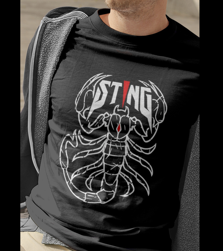 Scorpion Sting Red Eye Outline T-Shirt