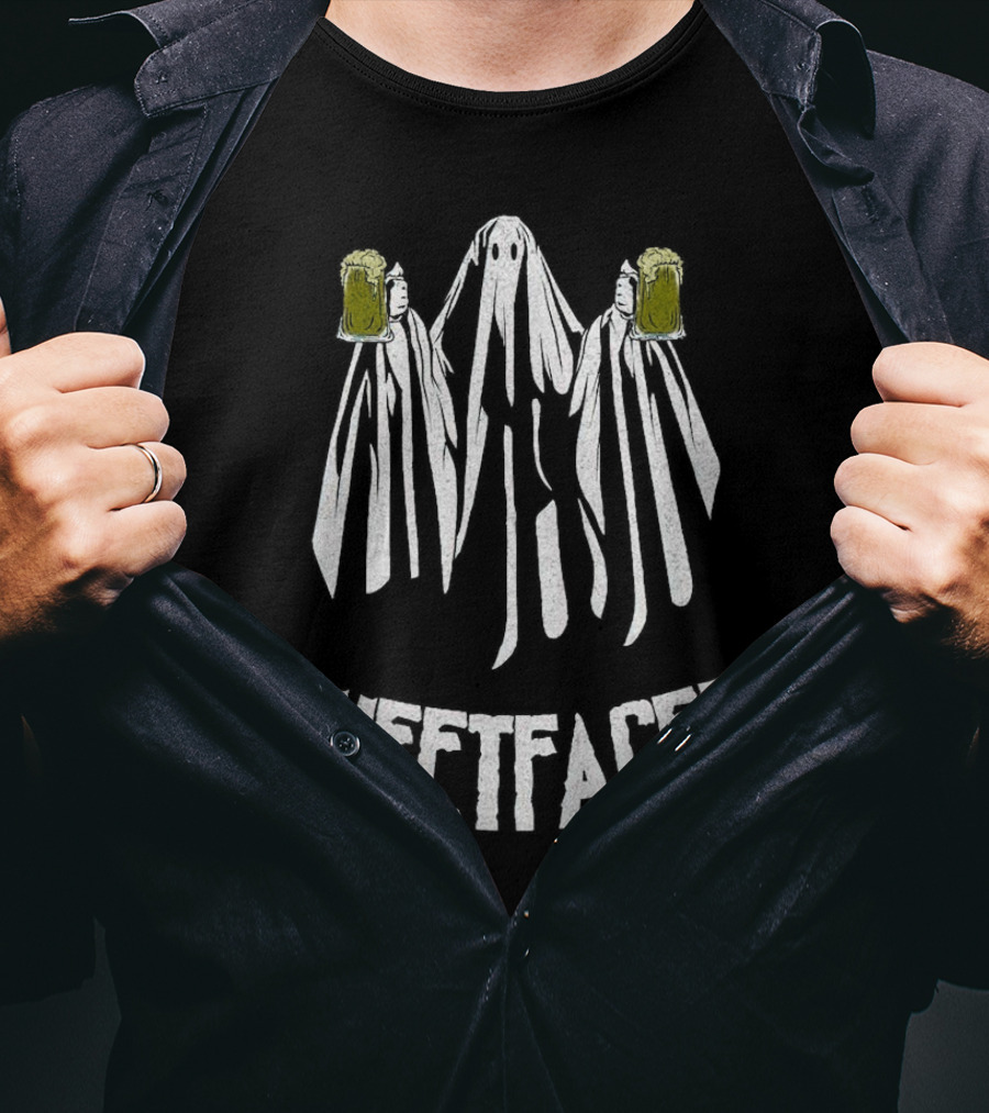 Sheetfaced Ghosts Holding Beer Halloween T-Shirt