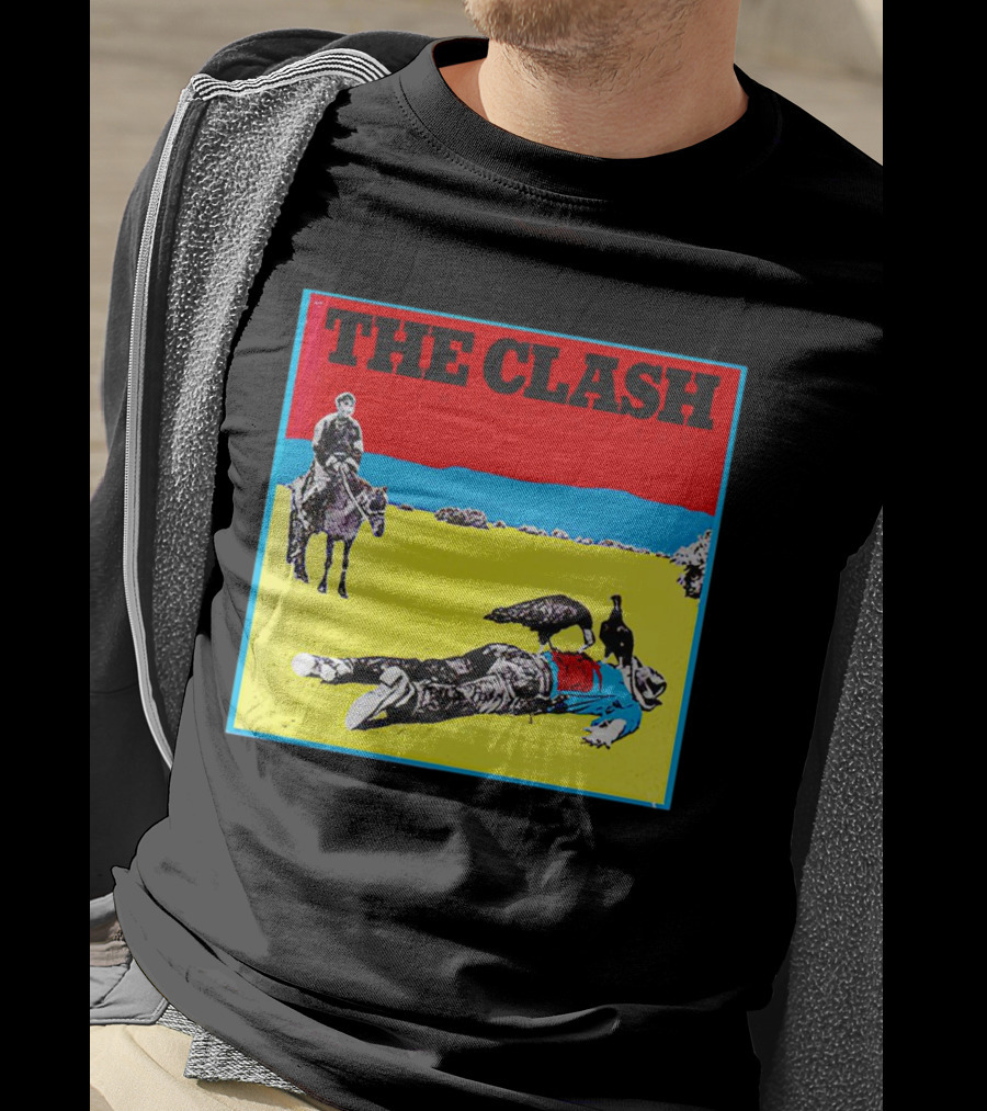 The Clash Give ’Em Enough Rope Album Cover Cowboy And Vulture T-Shirt