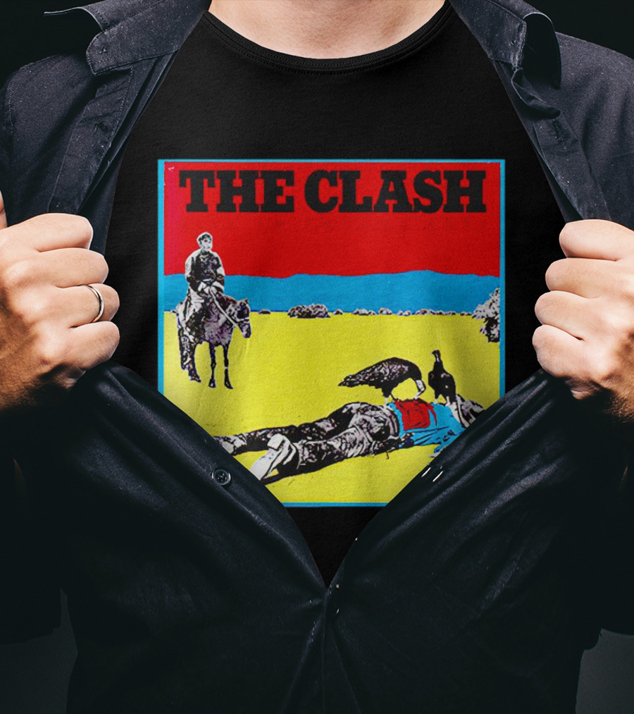 The Clash Give ’Em Enough Rope Album Cover Cowboy And Vulture T-Shirt