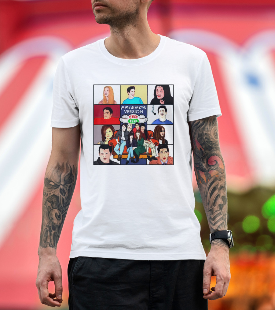 FRIEND'S Version Central Perk Iconic Characters Collage T-Shirt