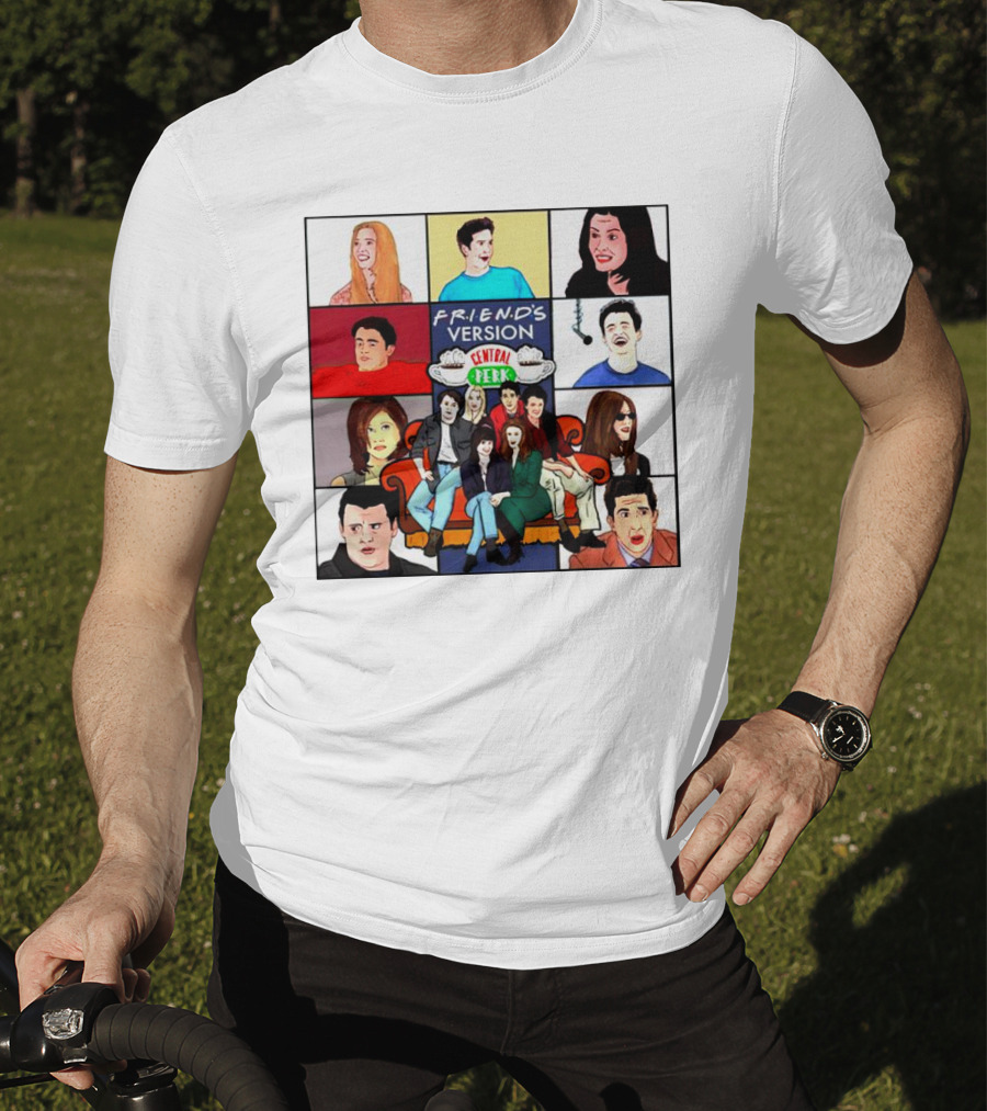 FRIEND'S Version Central Perk Iconic Characters Collage T-Shirt