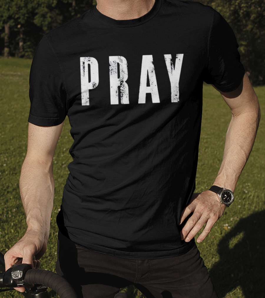 PRAY Distressed T-Shirt
