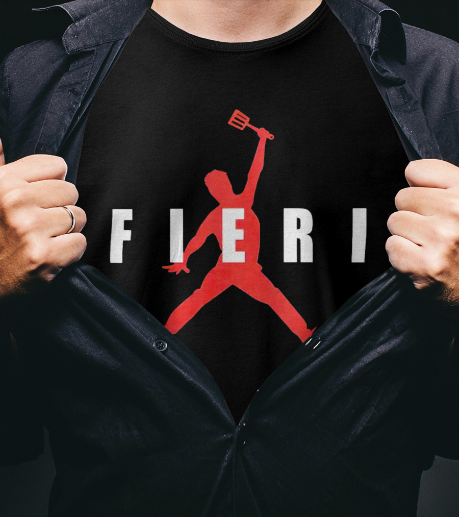 Fieri Jumping Silhouette With Spatula T-Shirt