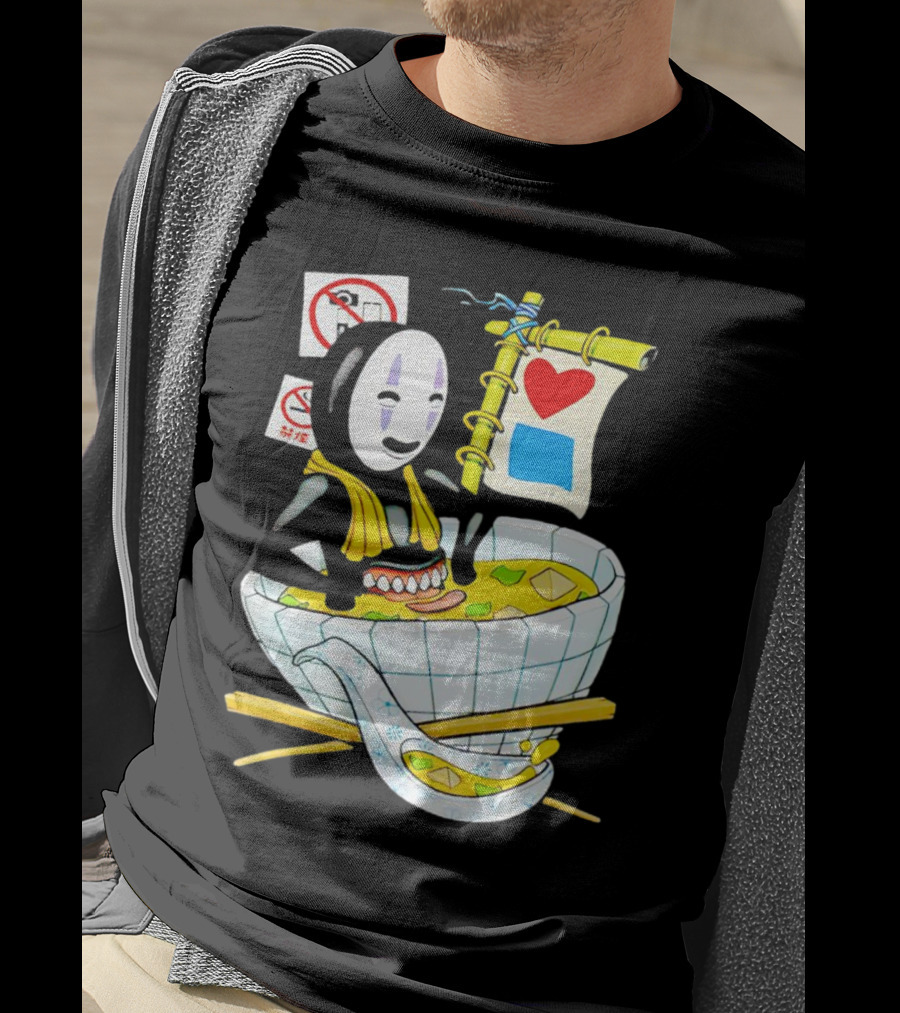 Bluetile Miso Bath No-Face Spirited Away T-Shirt