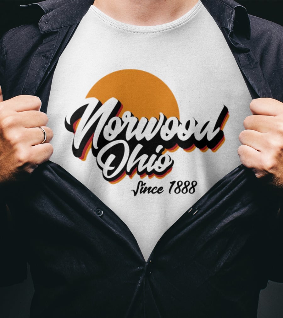 Norwood Ohio Since 1888 Retro Sunset T-Shirt