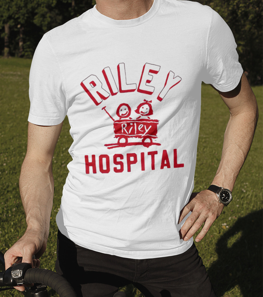 Riley Hospital Wagon Smiley Faces Arch T-Shirt