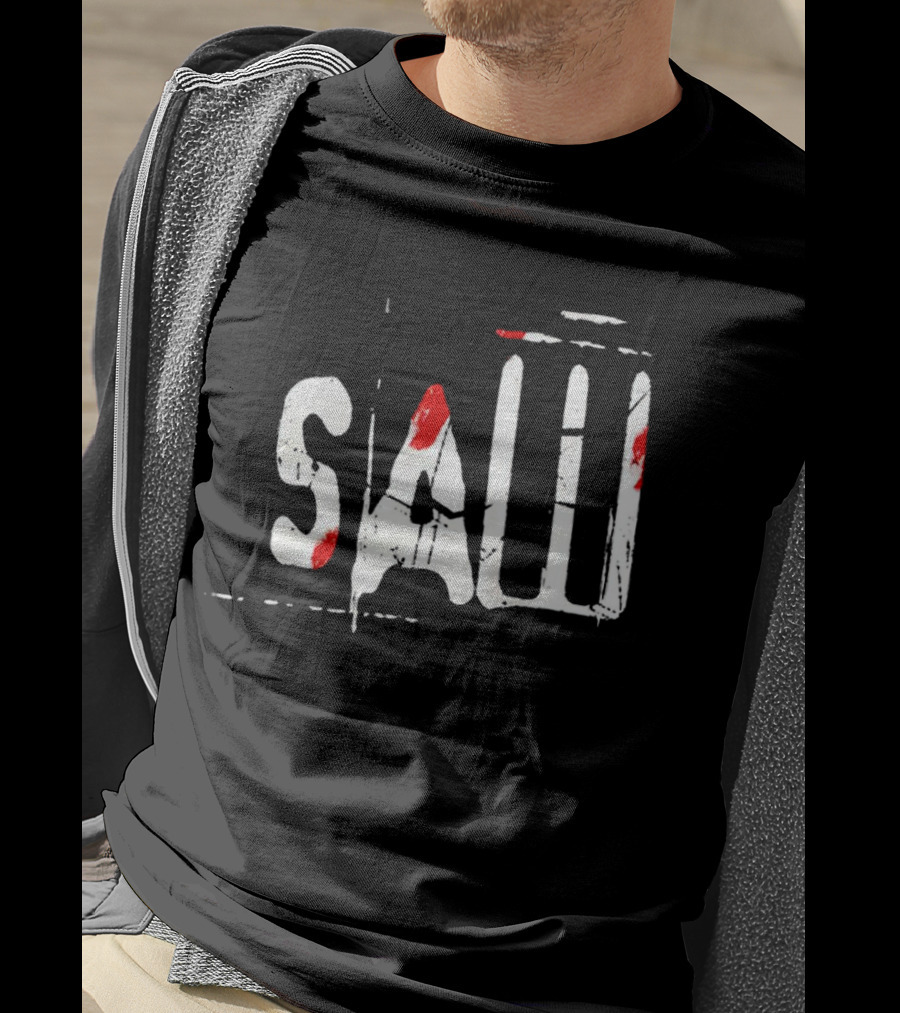Saw Horror Bloody Lettering T-Shirt