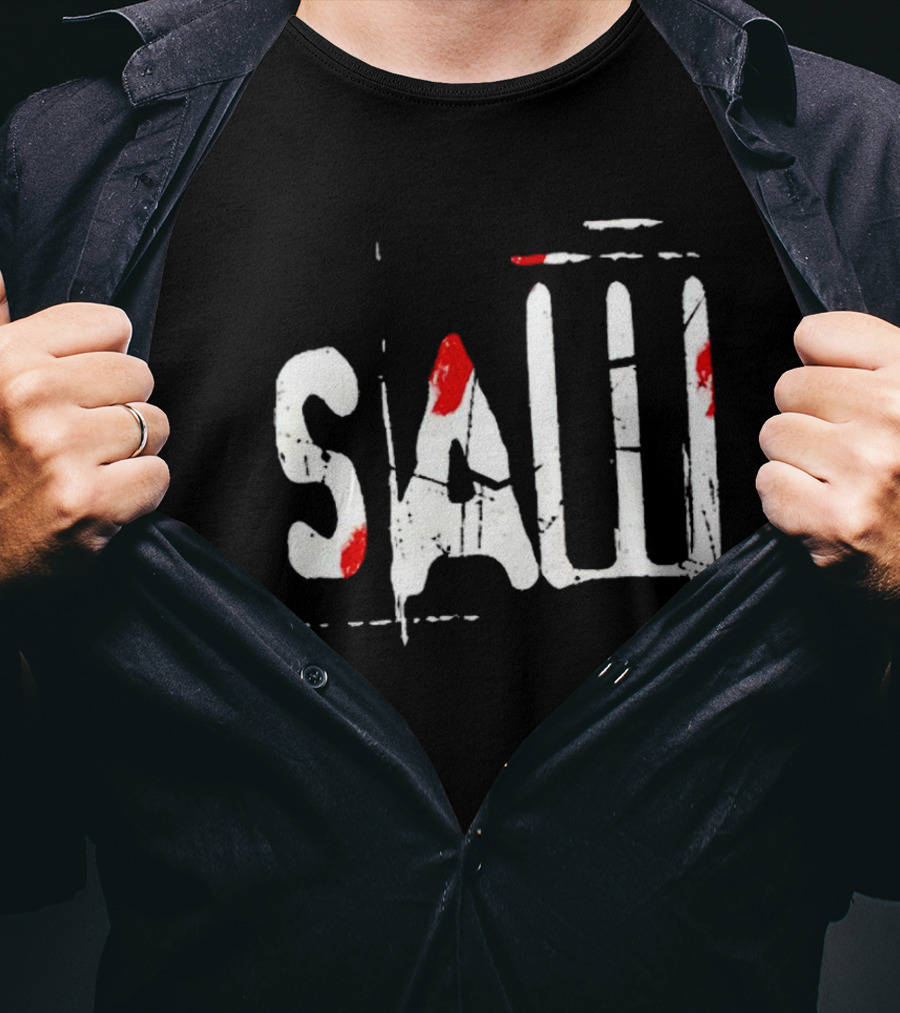 Saw Horror Bloody Lettering T-Shirt