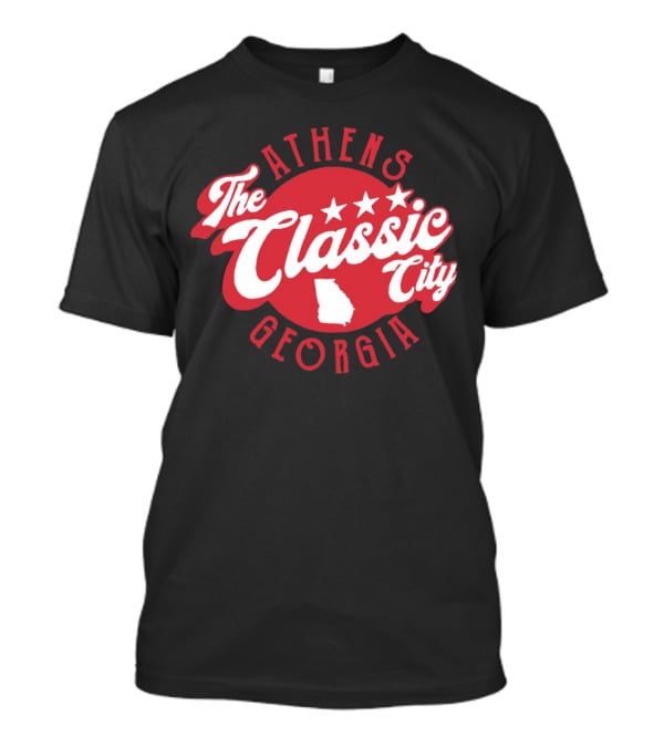 Athens Georgia The Classic City Stars Red Badge T-Shirt