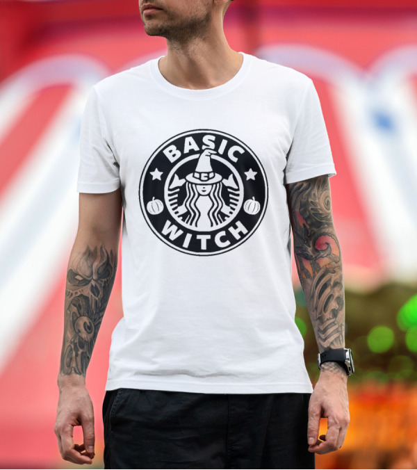 Premium T-Shirt: Basic Witch Starbucks Halloween T-Shirt Basic Witch Starbucks Halloween T-Shirt