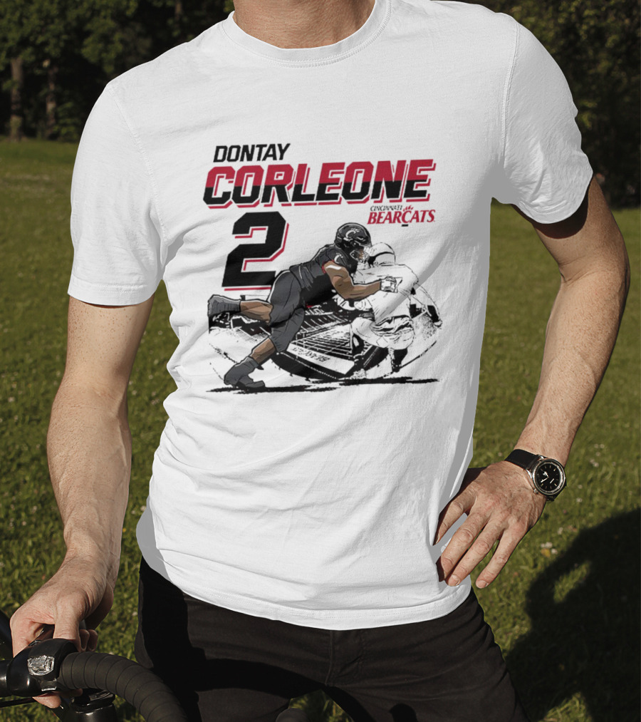 Dontay Corleone 2 Cincinnati Bearcats Football Action T-Shirt