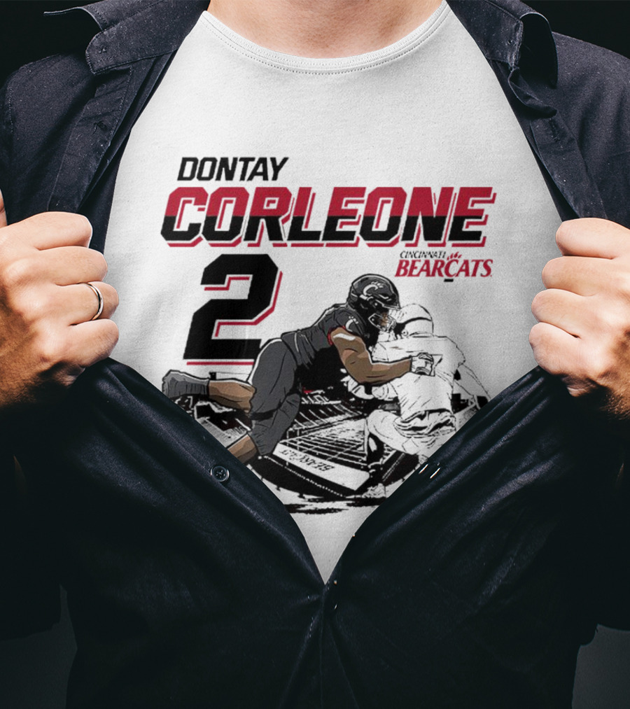 Dontay Corleone 2 Cincinnati Bearcats Football Action T-Shirt