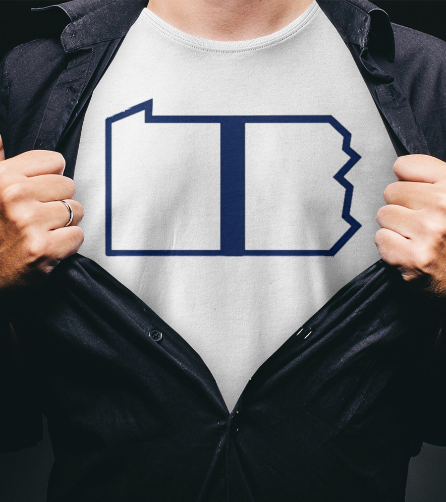 Happy Valley Pennsylvania State Helmet Stripe Outline T-Shirt