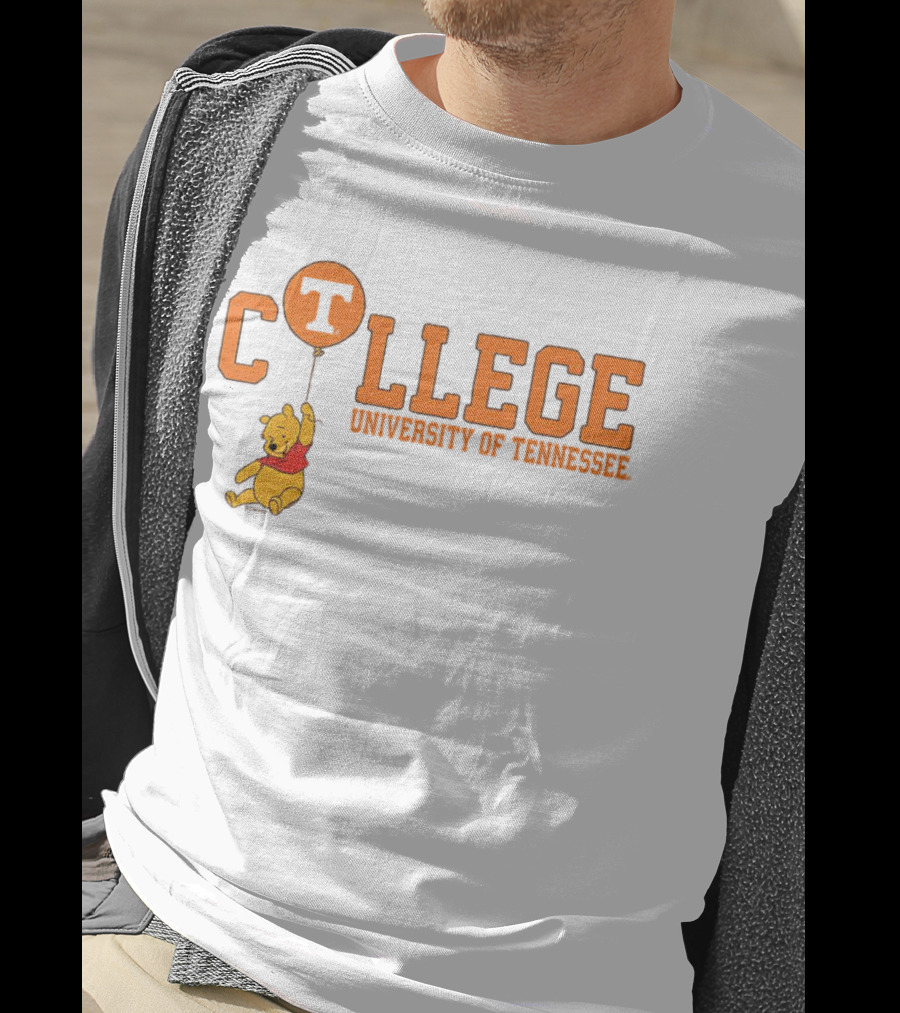 Tennessee Volunteers University Of Tennessee Pooh College Balloon T-Shirt