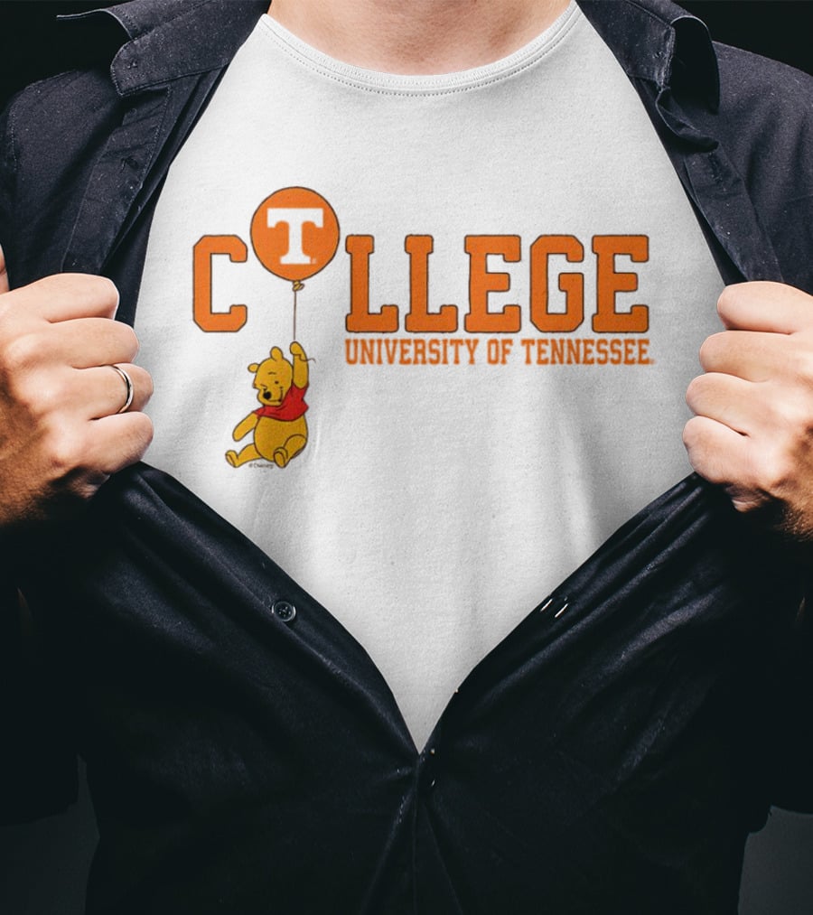 Tennessee Volunteers University Of Tennessee Pooh College Balloon T-Shirt