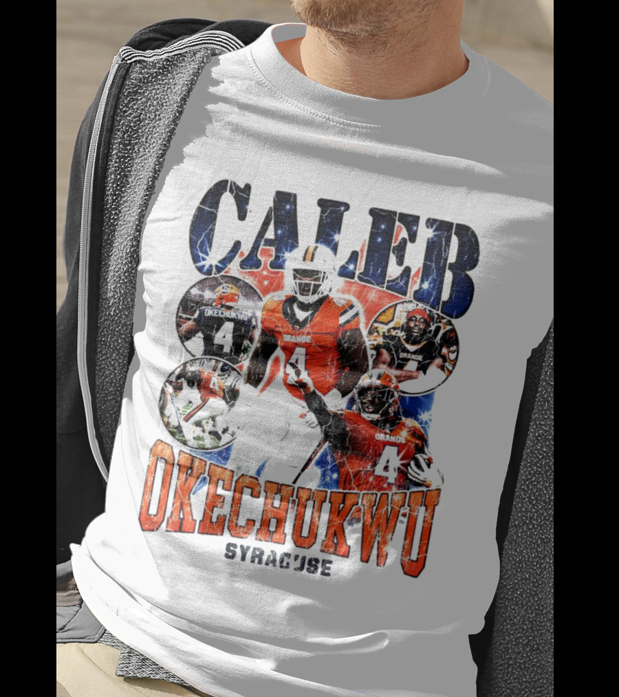 Caleb Okechukwu Syracuse Orange Football Vintage 4 T-Shirt
