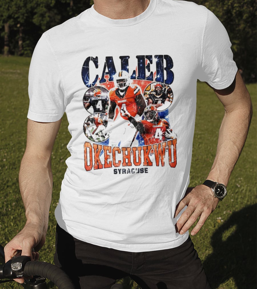 Caleb Okechukwu Syracuse Orange Football Vintage 4 T-Shirt