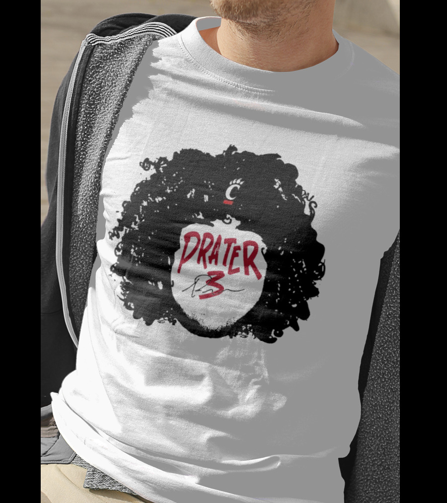 Prater 3 Hair Silhouette Cincinnati Bearcats Football T-Shirt