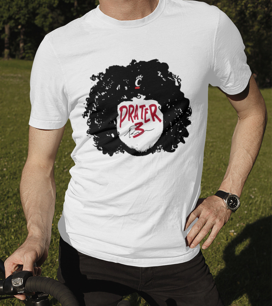 Prater 3 Hair Silhouette Cincinnati Bearcats Football T-Shirt