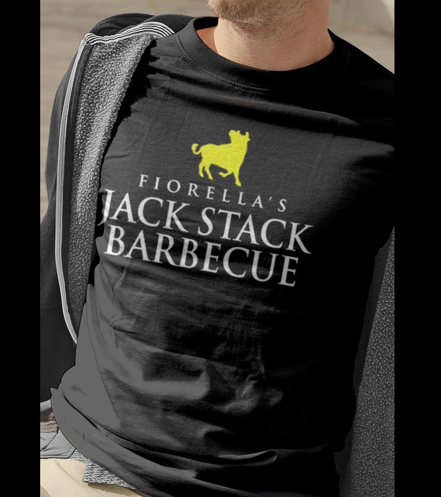 Fiorella's Jack Stack Barbecue Logo With Yellow Bull T-Shirt