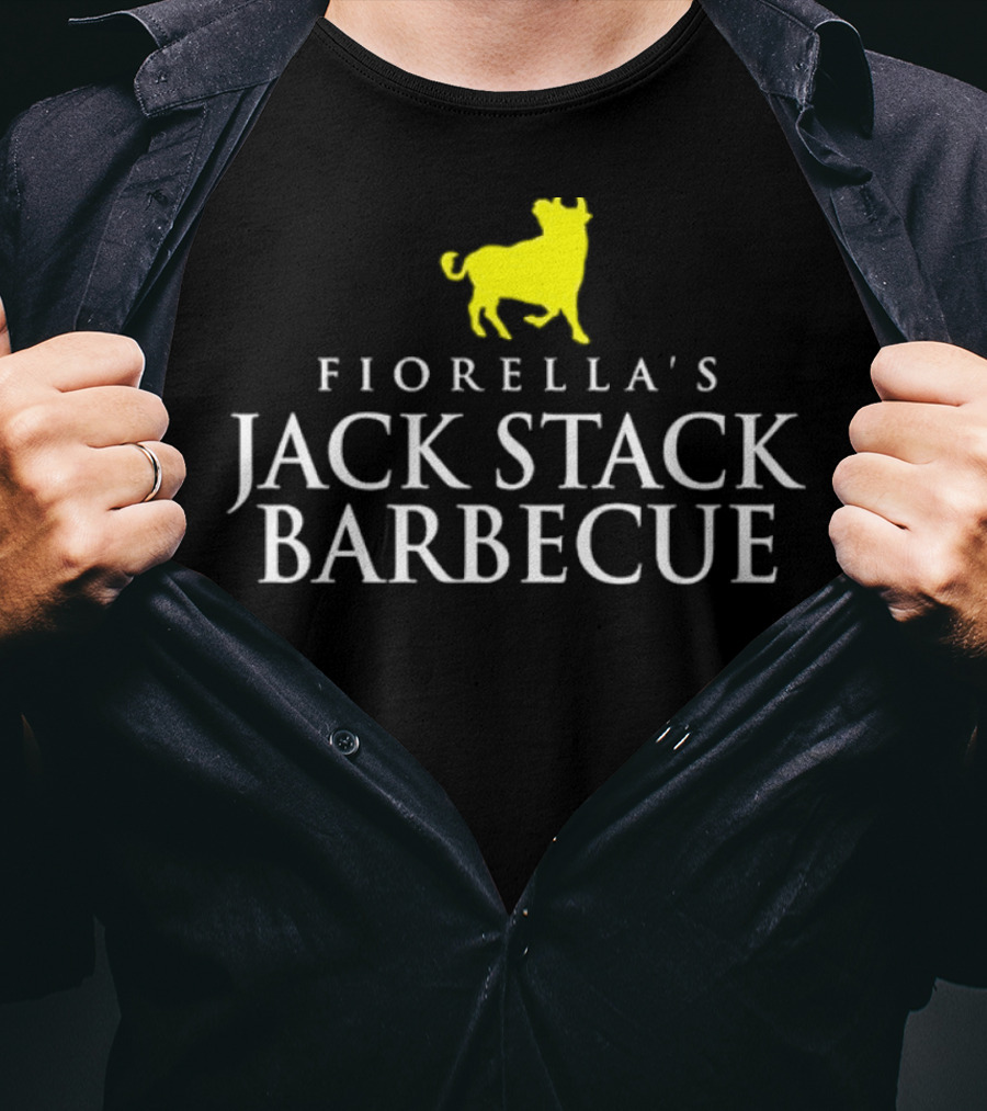 Fiorella's Jack Stack Barbecue Logo With Yellow Bull T-Shirt