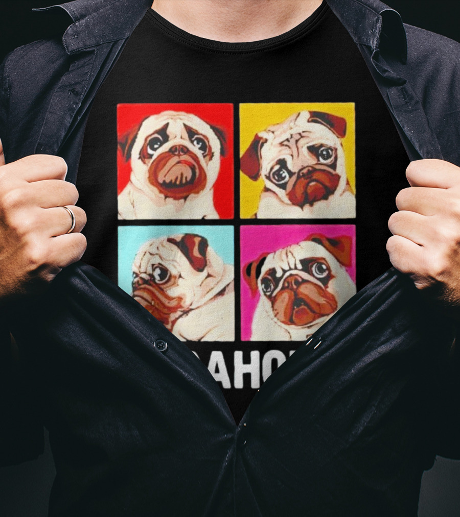 Pug Dog Pop Art Pugaholic T-Shirt