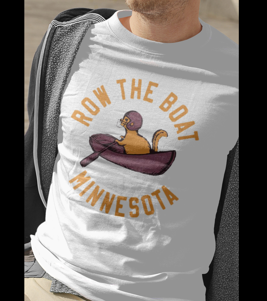 Row The Boat Minnesota Gopher In A Canoe T-Shirt