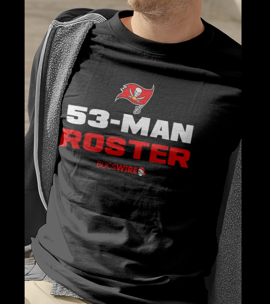 Tampa Bay Buccaneers 53-Man Roster BucsWire Flag T-Shirt